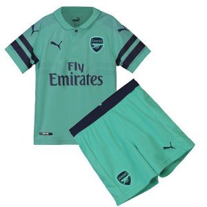 Kit infantil oficial Puma Arsenal 2018 2019 III jogador