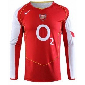 Camisa retro Arsenal 2004 2005 I jogador manga comprida