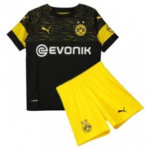 Kit infantil oficial Puma Borussia Dortmund 2018 2019 II jogador