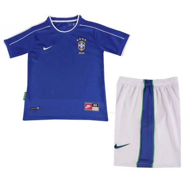 Kit infantil II Seleção do Brasil 1998 Away retro