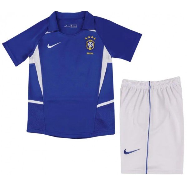 Kit infantil II Seleção do Brasil 2002 Away retro 