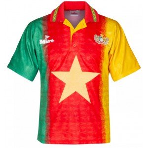 Camisa I Seleção de Camarões 1994 Mitre retro
