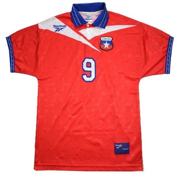 Camisa retro Reebok seleção do Chile 1998 I jogador Zamorano