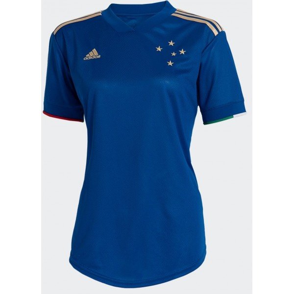 Camisa feminina I Cruzeiro 2021 2022 Adidas oficial Centenário