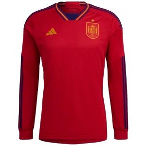Camisa I Seleção da Espanha 2022 Adidas oficial manga comprida