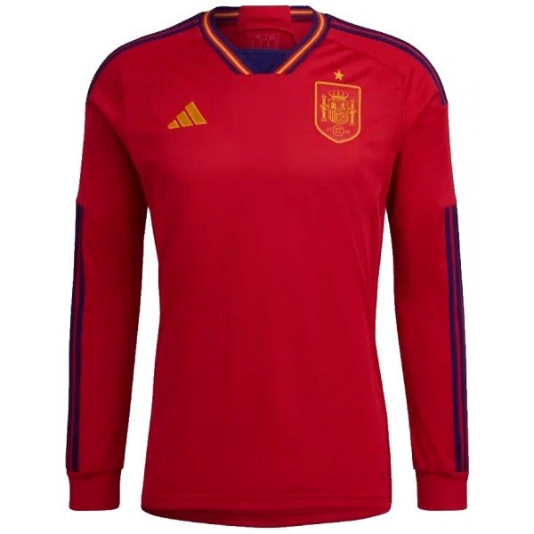 Camisa I Seleção da Espanha 2022 Adidas oficial manga comprida