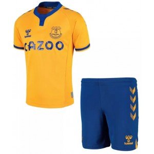 Kit infantil oficial Hummel Everton 2020 2021 II jogador