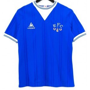 Camisa I Everton 1984 1985 Le Coq Sportif retro
