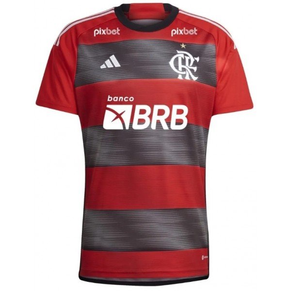 Camisa I Flamengo 2023 Adidas oficial com patrocinios