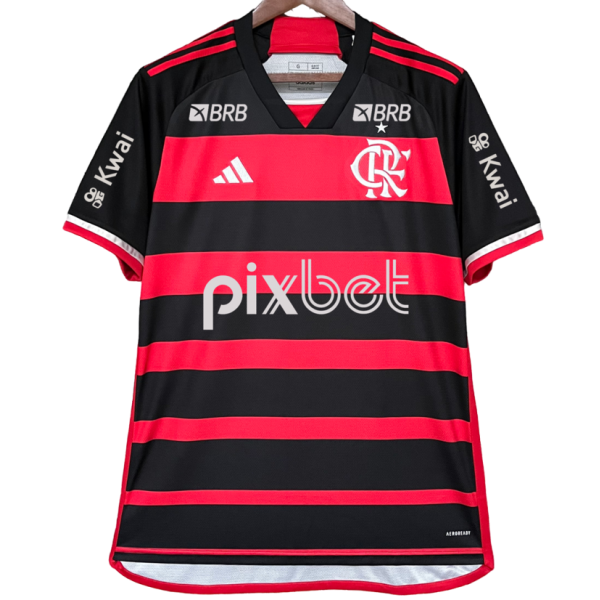 Camisa I Flamengo 2024 Adidas oficial Com patrocinio