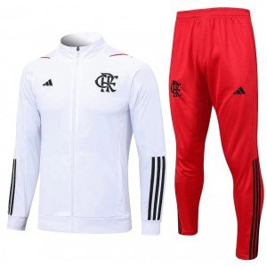 Kit treinamento Flamengo 2023 Adidas oficial Branco e vermelho