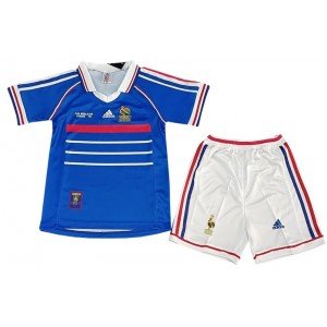 Kit infantil I Seleção da França 1998 Adidas retro 