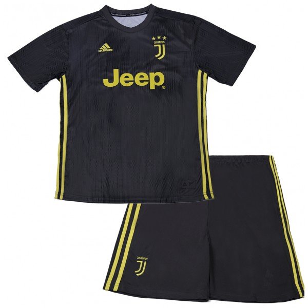 Kit infantil oficial Adidas Juventus 2018 2019 III jogador