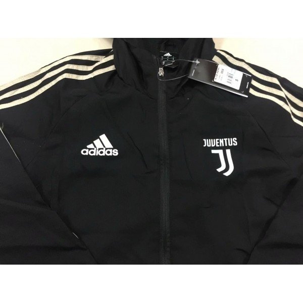 Jaqueta corta vento oficial Adidas Juventus 2018 2019 preta