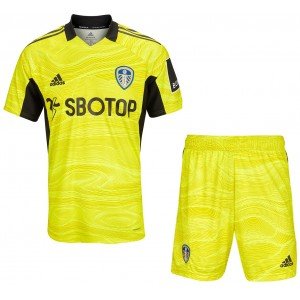 Kit infantil Goleiro II Leeds United 2021 2022 Adidas oficial