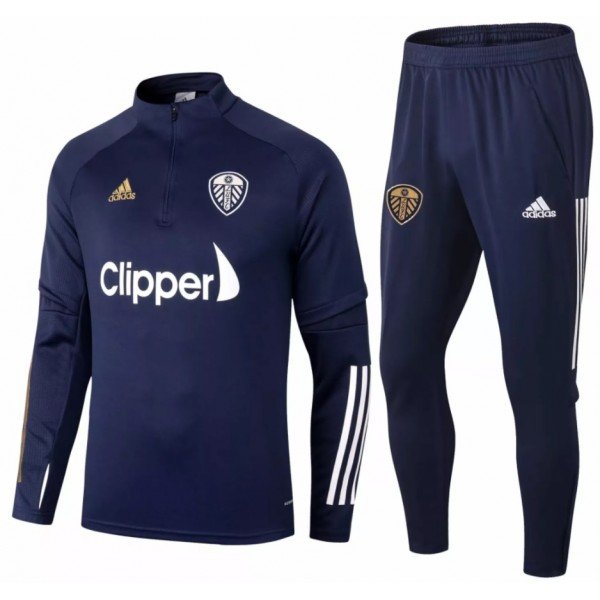 Kit treinamento oficial Adidas Leeds United 2020 2021 Azul