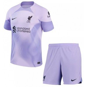 Kit infantil Goleiro I Liverpool 2022 2023 Roxo