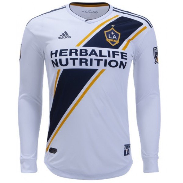 Camisa oficial Adidas Los Angeles Galaxy 2018 I jogador manga comprida