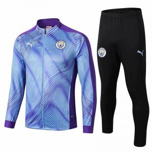 Kit treinamento oficial Puma Manchester City 2019 2020 azul e preto