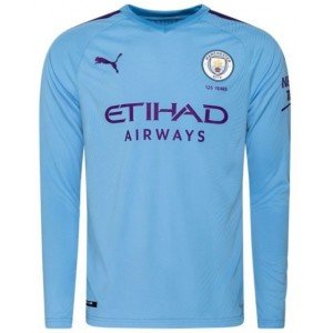  Camisa oficial Puma Manchester City 2019 2020 I jogador manga comprida