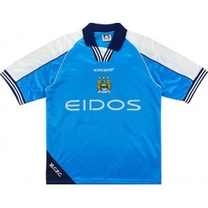 Camisa I Manchester City 1999 2001 Le Coq Sportif Retro