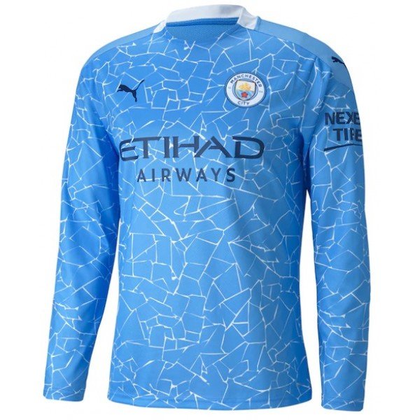  Camisa oficial Puma Manchester City 2020 2021 I jogador manga comprida