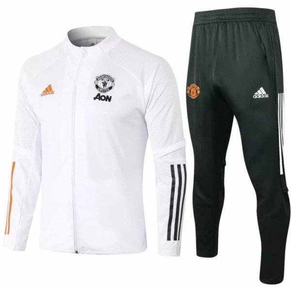 Kit treinamento oficial Adidas Manchester United 2020 2021 Branca