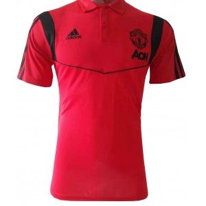 Camisa Polo oficial Adidas Manchester United 2018 2019 Vermelha