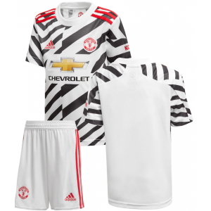 Kit infantil oficial Adidas Manchester United 2020 2021 III jogador