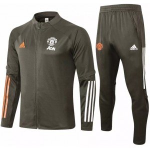 Kit treinamento oficial Adidas Manchester United 2020 2021 Marrom