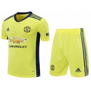 Kit infantil oficial Adidas Manchester United 2020 2021 II Goleiro