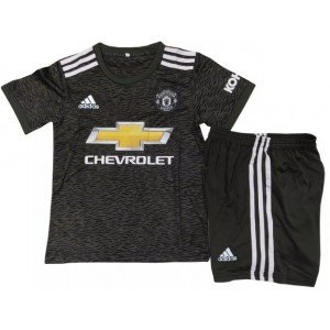 Kit infantil oficial Adidas Manchester United 2020 2021 II jogador