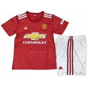 Kit infantil oficial Adidas Manchester United 2020 2021 I jogador