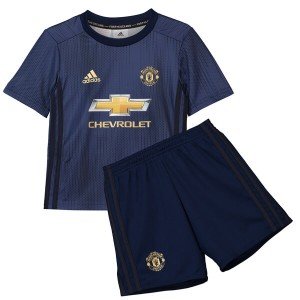 Kit infantil oficial Adidas Manchester United 2018 2019 III jogador