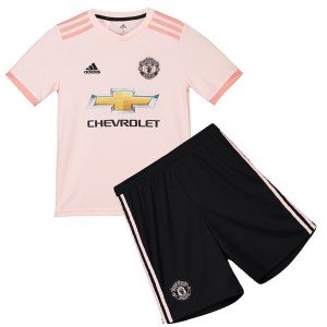 Kit infantil oficial Adidas Manchester United 2018 2019 II jogador