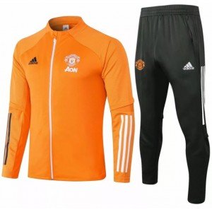 Kit treinamento oficial Adidas Manchester United 2020 2021 Laranja 