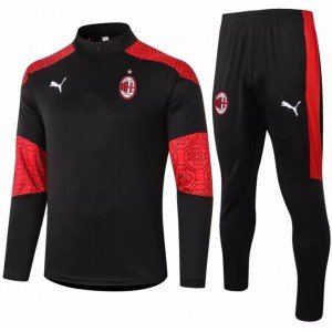 Kit treinamento oficial Puma Milan 2020 2021 Vermelho e preto