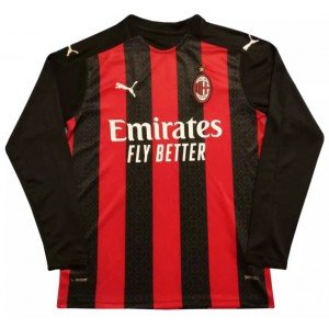 Camisa oficial Puma Milan 2020 2021 I Jogador manga comprida