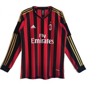 Camisa I Milan 2013 2014 Adidas retro manga comprida