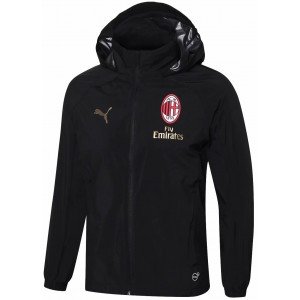 Jaqueta corta vento oficial Puma Milan 2018 2019 Preta