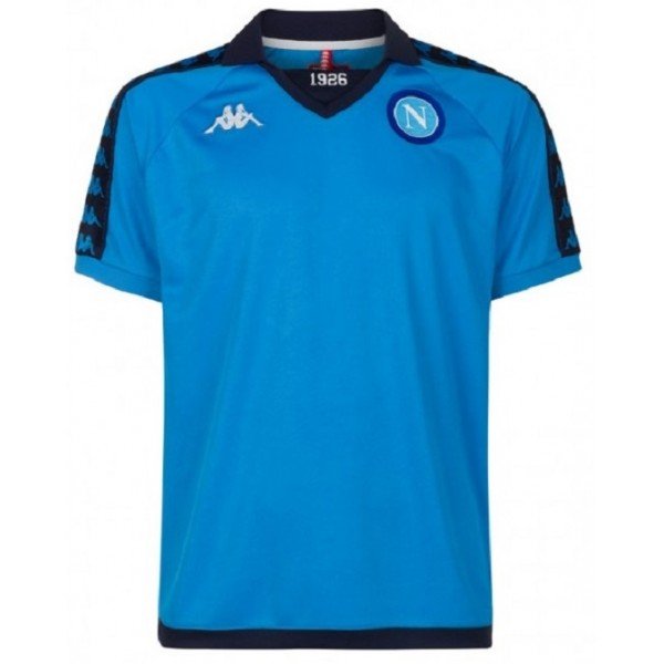 Camisa oficial Kappa Napoli 2018 2019 Azul retro