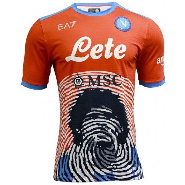 Camisa Napoli 2021 2022 EA7 oficial Maradona vermelha