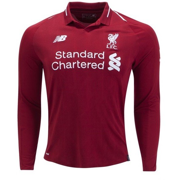 Camisa oficial New Balance Liverpool 2018 2019 I jogador manga comprida