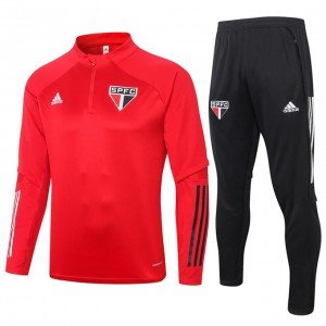 Kit treinamento oficial Adidas São Paulo 2020 Vermelho