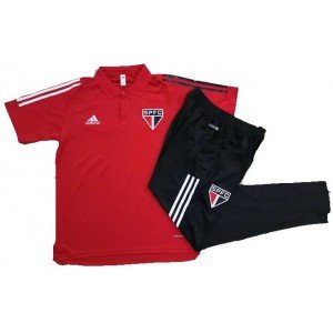 Kit viagem oficial Adidas São Paulo 2020 Vermelho e preto