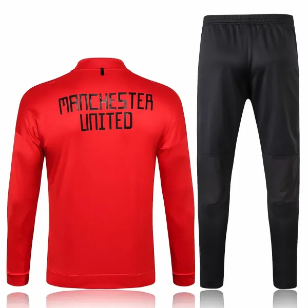 Kit treinamento oficial Adidas Manchester United 2018 2019 vermelho e preto